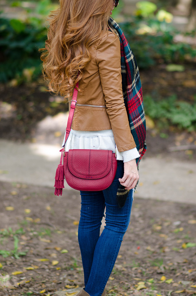 fall layers with scarf