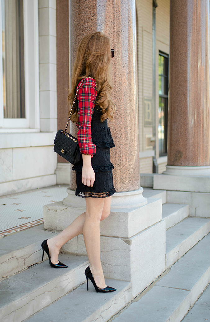 black-lace-tiered-dress