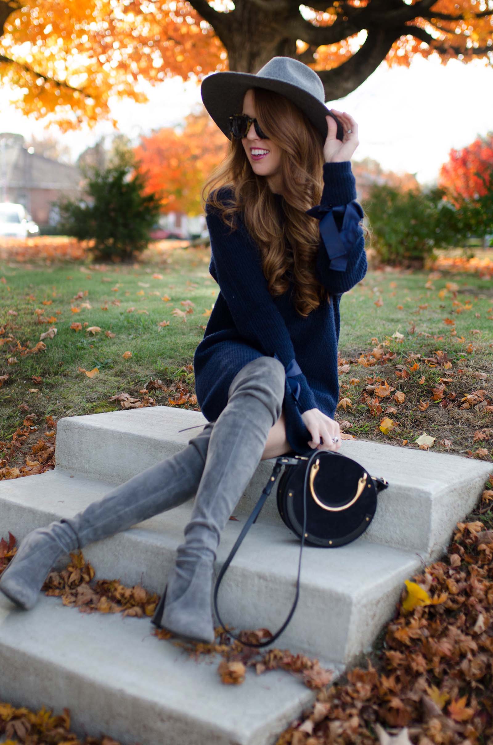 fall-blogger-outfit-pinterst-fall-outfit-nordstrom-swaeter-dress-red-head-blogger